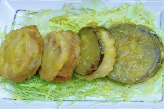 蓮根・ナスはさみ揚げ4個